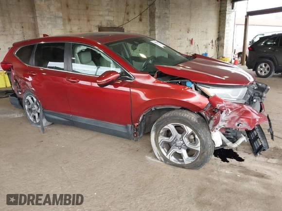 2017 Honda CR-V EX-L with VIN 2HKRW2H86HH619633, listed as a IAAI auction lot 41802664 with 92,555 mi miles. Bid and sale history available at carsss.com. Image 1.