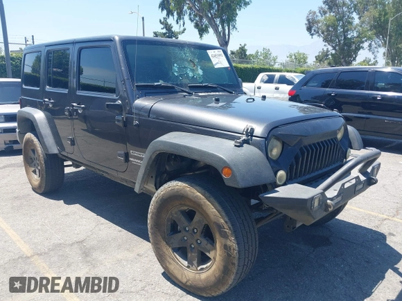2017 Jeep Wrangler Unlimited Sport with VIN 1C4BJWDG7HL510100, listed as a IAAI auction lot 42451092 with 145,419 mi miles and . Bid and sale history available at DreamBid. Image 1.