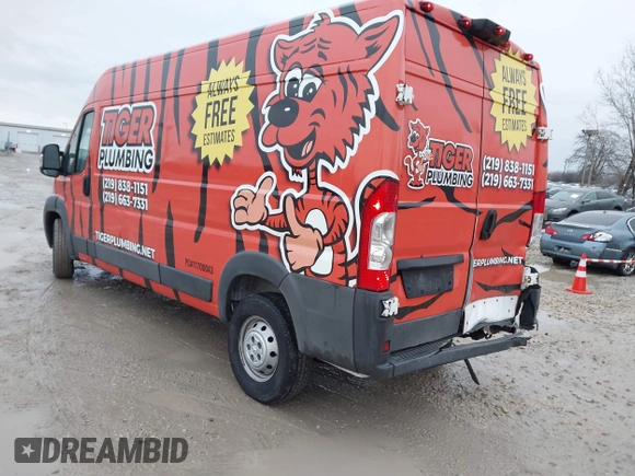 2017 Ram ProMaster Cargo with VIN 3C6TRVDG1HE509385, listed as a IAAI auction lot 41479512 with 134,770 mi miles and . Bid and sale history available at carsss.com. Image 3.