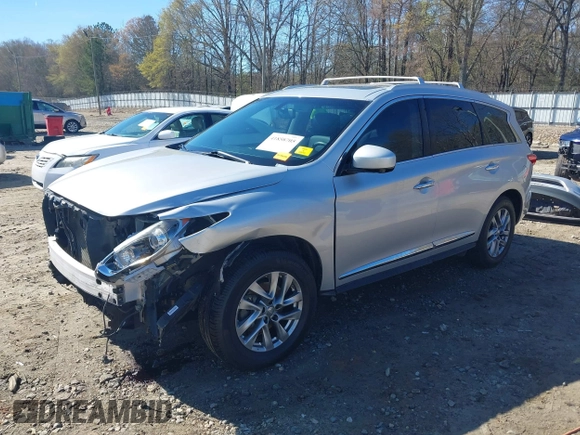 2013 Infiniti JX35 with VIN 5N1AL0MM3DC336945, listed as a IAAI auction lot 41858705 with 114,784 mi miles. Bid and sale history available at carsss.com. Image 18.