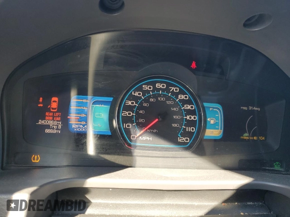 2010 Ford Fusion Hybrid with VIN 3FADP0L37AR295060, listed as a Copart auction lot 49362665 with 240,086 mi miles and Salvage Title. Bid and sale history available at carsss.com. Image 9.