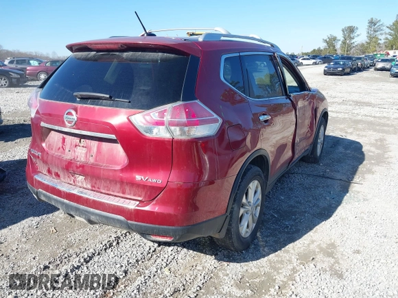 2015 Nissan Rogue S with VIN KNMAT2MV9FP547426, listed as a IAAI auction lot 41455852 with 106,405 mi miles. Bid and sale history available at carsss.com. Image 4.