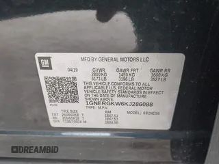 2019 Chevrolet Traverse LT Cloth с VIN 1GNERGKW6KJ286088, выставлен на аукционе IAAI как лот 42106045 с пробегом 93 302 миль миль и . История ставок и продаж доступна на DreamBid. Изображение 9.