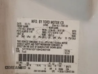 2011 Ford F-150 XL с VIN 1FTFW1EF1BKD65158, выставлен на аукционе Copart как лот 64240225 с пробегом 129 915 миль миль и Чистый • Clean title. История ставок и продаж доступна на DreamBid. Изображение 12.