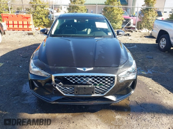 2019 Genesis G70 2.0T Advanced with VIN KMTG34LA0KU032218, listed as a IAAI auction lot 41527763 with 69,501 mi miles. Bid and sale history available at carsss.com. Image 12.