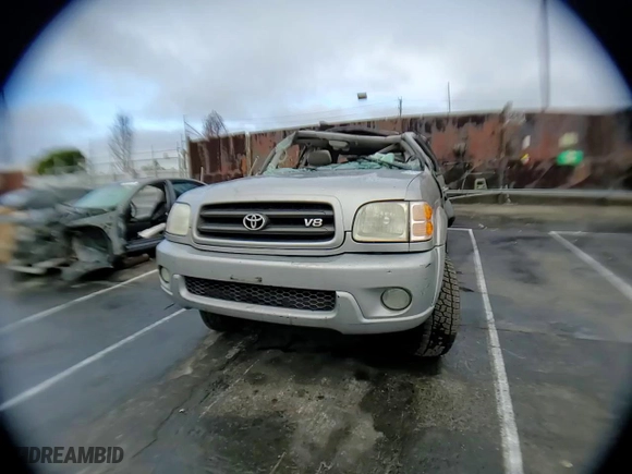 2002 Toyota Sequoia SR5 with VIN 5TDZT34AX2S134551, listed as a Copart auction lot 43841235 with 0 mi miles and Salvage Title. Bid and sale history available at carsss.com. Image 12.