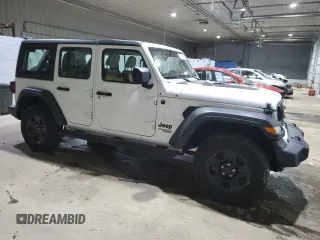 2021 Jeep Wrangler Unlimited Sport with VIN 1C4HJXDG4MW821718, listed as a Copart auction lot 41956755 with 30,615 mi miles and Salvage title. Bid and sale history available at DreamBid. Image 4.