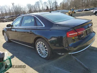 2015 Audi A8 3.0T z VIN WAU3GAFD3FN021393, wystawiony jako Copart lot #46236194 z przebiegiem 58 015 mil mil oraz Szkoda całkowita • Salvage title. Historia ofert i sprzedaży dostępna na DreamBid. Obrazek 2.