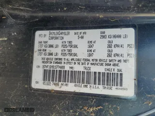 2001 Dodge Ram 1500 with VIN 1B7HF16Y81S774099, listed as a Copart auction lot 70673934 with 0 mi miles and Salvage Title. Bid and sale history available at carsss.com. Image 14.