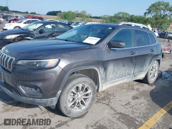 2019 Jeep Cherokee Latitude Plus with VIN 1C4PJMLX8KD418331, listed as a IAAI auction lot 42557107 with 108,096 mi miles and . Bid and sale history available at DreamBid. Image 2.