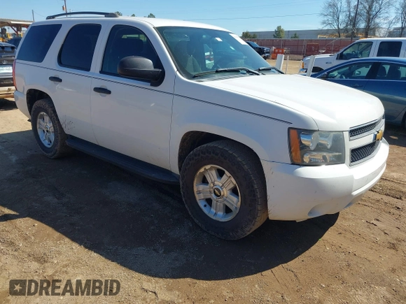 2012 Chevrolet Tahoe Commercial with VIN 1GNLC2E09CR185598, listed as a IAAI auction lot 41699321 with 202,198 mi miles and . Bid and sale history available at DreamBid. Image 1.