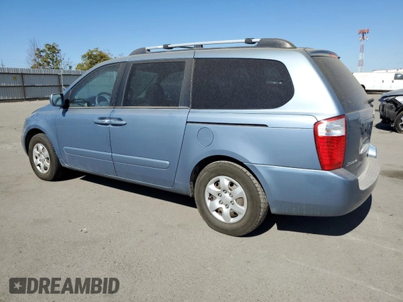 2008 Kia Sedona LX with VIN KNDMB233086232913, listed as a Copart auction lot 76707554 with 169,125 mi miles and Clean Title. Bid and sale history available at carsss.com. Image 2.