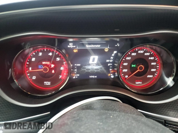 2023 Dodge Charger SRT Hellcat Widebody Jailbreak with VIN 2C3CDXL9XPH689642, listed as a Copart auction lot 46474045 with 14,742 mi miles and Salvage Title. Bid and sale history available at carsss.com. Image 9.