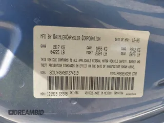2006 Chrysler PT Cruiser z VIN 3C3JY45X56T274319, wystawiony jako IAAI lot #42142724 z przebiegiem 93 082 mil mil oraz . Historia ofert i sprzedaży dostępna na DreamBid. Obrazek 9.