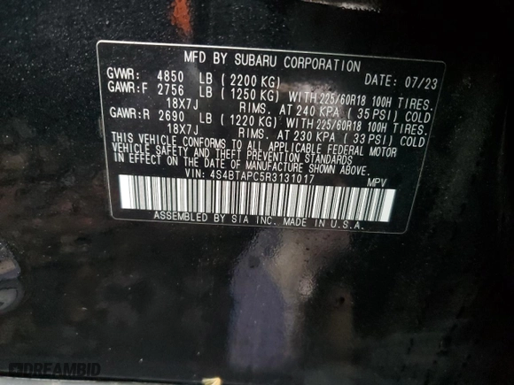2024 Subaru Outback Touring with VIN 4S4BTAPC5R3131017, listed as a Copart auction lot 51767715 with 15,401 mi miles and Salvage Title. Bid and sale history available at carsss.com. Image 15.