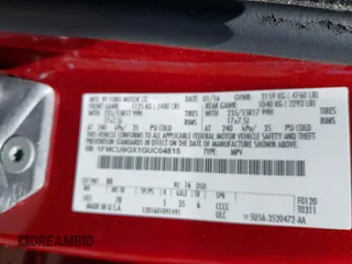 2016 Ford Escape SE z VIN 1FMCU9GX1GUC04815, wystawiony jako IAAI lot #42235499 z przebiegiem 84 713 mil mil oraz . Historia ofert i sprzedaży dostępna na DreamBid. Obrazek 9.