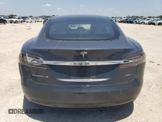 2017 Tesla Model S 100D with VIN 5YJSA1E25HF220902, listed as a Copart auction lot 56442684 with 83,297 mi miles and Salvage title. Bid and sale history available at DreamBid. Image 6.