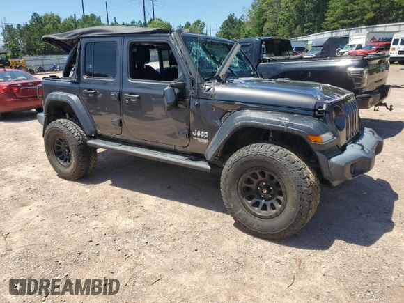 2020 Jeep Wrangler Unlimited Sport Altitude with VIN 1C4HJXDN7LW224107, listed as a Copart auction lot 61435715 with 38,151 mi miles and Salvage title. Bid and sale history available at DreamBid. Image 4.