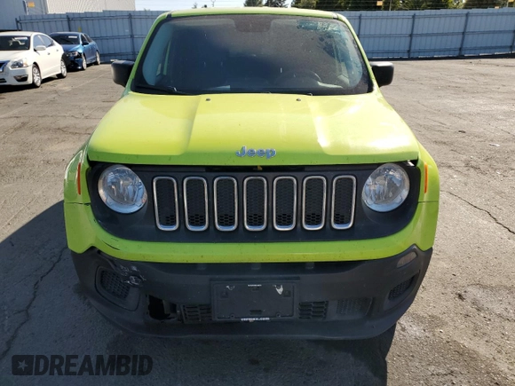 2017 Jeep Renegade Sport with VIN ZACCJAAB5HPF98804, listed as a Copart auction lot 57111735 with 86,568 mi miles and Salvage title. Bid and sale history available at DreamBid. Image 5.