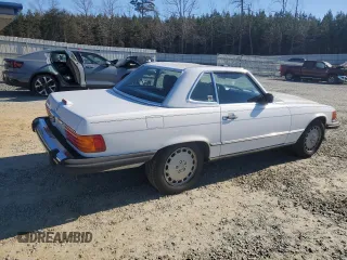 1988 Mercedes-Benz 560 Series 560SL with VIN WDBBA48D1JA078995, listed as a Copart auction lot 89274725 with 119,355 mi miles and Salvage Title. Bid and sale history available at carsss.com. Image 3.