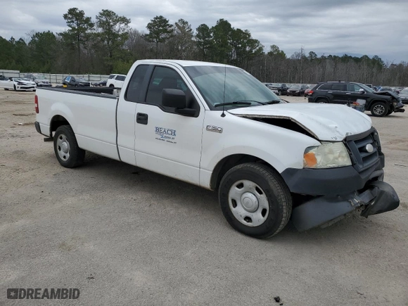 2008 Ford F-150 XL with VIN 1FTRF12258KD71097, listed as a Copart auction lot 46122815 with 193,339 mi miles and Salvage Title. Bid and sale history available at carsss.com. Image 4.