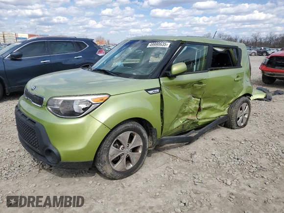 2016 Kia Soul with VIN KNDJN2A26G7848855, listed as a Copart auction lot 49990635 with 68,730 mi miles and Salvage Title. Bid and sale history available at carsss.com. Image 1.