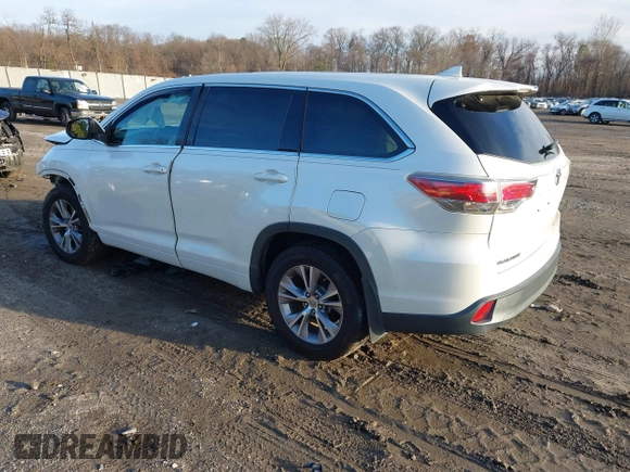2014 Toyota Highlander LE z VIN 5TDBKRFHXES059727, wystawiony jako IAAI lot #41126330 z przebiegiem 138 166 mil mil oraz . Historia ofert i sprzedaży dostępna na DreamBid. Obrazek 3.