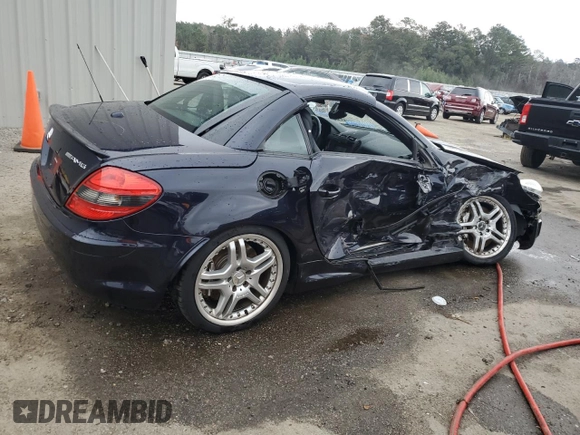 2007 Mercedes-Benz SLK-Class 5.5L AMG with VIN WDBWK73FX7F144982, listed as a Copart auction lot 81368744 with 0 mi miles and Salvage Title. Bid and sale history available at carsss.com. Image 3.