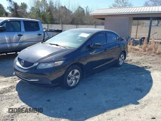 2015 Honda Civic Sedan LX with VIN 19XFB2F55FE051240, listed as a IAAI auction lot 41889918 with 217,589 mi miles. Bid and sale history available at carsss.com. Image 16.