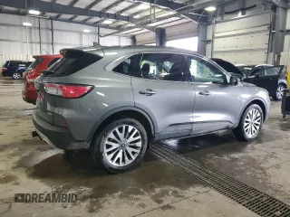2022 Ford Escape Titanium with VIN 1FMCU9J91NUB38368, listed as a Copart auction lot 57089435 with 39,743 mi miles and Salvage title. Bid and sale history available at DreamBid. Image 3.