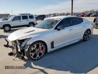 2020 Kia Stinger GT with VIN KNAE35LC4L6073404, listed as a Copart auction lot 45859645 with 65,183 mi miles and Salvage Title. Bid and sale history available at carsss.com. Image 1.