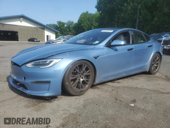 2021 Tesla Model S Long Range with VIN 5YJSA1E58MF440345, listed as a Copart auction lot 60188245 with Not provided miles and Salvage title. Bid and sale history available at DreamBid. Image 1.