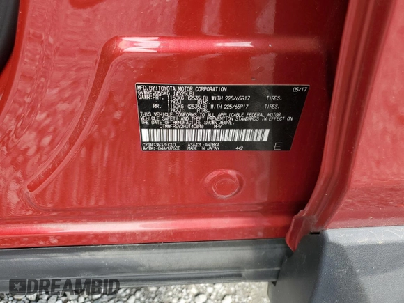 2017 Toyota RAV4 XLE with VIN JTMWFREV2HJ140848, listed as a Copart auction lot 52581035 with 83,079 mi miles and Salvage Title. Bid and sale history available at carsss.com. Image 15.