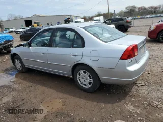 2002 Honda Civic LX with VIN 2HGES16532H577033, listed as a Copart auction lot 52639645 with 105,095 mi miles and Salvage Title. Bid and sale history available at DreamBid. Image 2.
