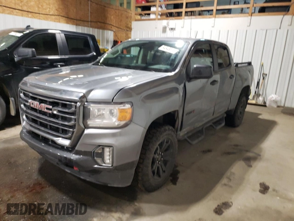 2022 GMC Canyon 4WD AT4 w/Cloth with VIN 1GTG6FENXN1125111, listed as a Copart auction lot 84546814 with 21,267 mi miles and Salvage Title. Bid and sale history available at carsss.com. Image 1.