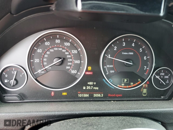 2015 BMW 4 Series 435i with VIN WBA3R1C58FK195520, listed as a Copart auction lot 52079125 with 101,584 mi miles and Salvage title. Bid and sale history available at DreamBid. Image 9.