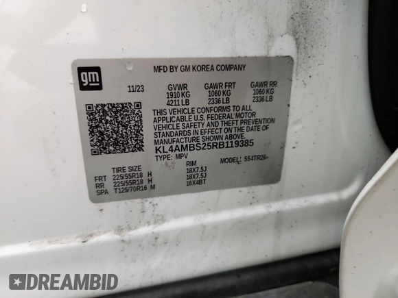 2024 Buick Encore GX Preferred with VIN KL4AMBS25RB119385, listed as a Copart auction lot 62147685 with 14,690 mi miles and Clean title. Bid and sale history available at DreamBid. Image 13.