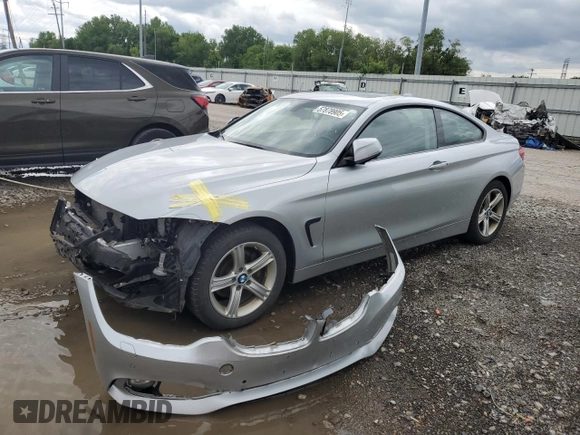2015 BMW 4 Series 428i xDrive with VIN WBA3N5C55FK484681, listed as a Copart auction lot 57878905 with 41,723 mi miles and Salvage title. Bid and sale history available at DreamBid. Image 1.