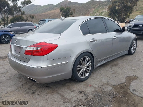 2012 Hyundai Genesis 4.6L with VIN KMHGC4DF6CU163515, listed as a IAAI auction lot 42077647 with 243,818 mi miles. Bid and sale history available at carsss.com. Image 4.