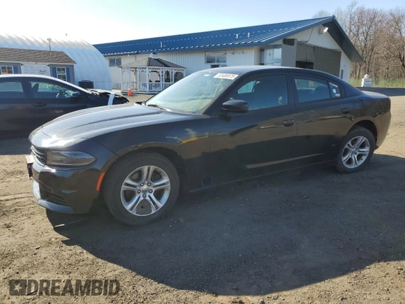 2015 Dodge Charger SE with VIN 2C3CDXBGXFH870769, listed as a Copart auction lot 53486975 with 102,323 mi miles and Salvage Title. Bid and sale history available at carsss.com. Image 1.