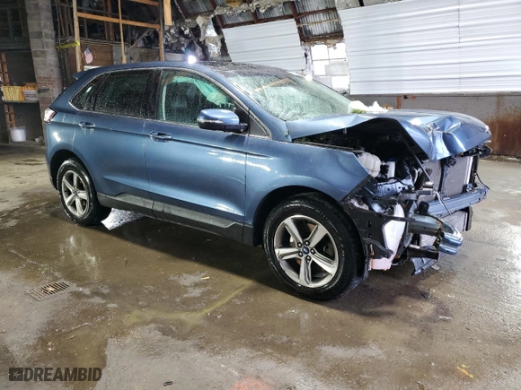 2019 Ford Edge SEL with VIN 2FMPK4J97KBB33669, listed as a Copart auction lot 46812925 with 0 mi miles and Salvage Title. Bid and sale history available at carsss.com. Image 4.