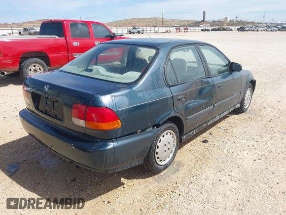 1997 Honda Civic DX with VIN 2HGEJ6623VH528179, listed as a IAAI auction lot 41756380 with 155,741 mi miles. Bid and sale history available at carsss.com. Image 4.