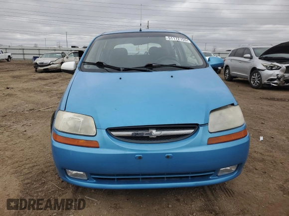 2006 Chevrolet Aveo LT with VIN KL1TG666X6B645735, listed as a Copart auction lot 51172155 with 140,489 mi miles and Salvage title. Bid and sale history available at DreamBid. Image 5.