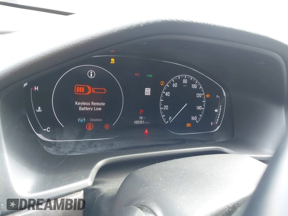 2020 Honda Accord EX-L with VIN 1HGCV2F57LA004141, listed as a IAAI auction lot 41378271 with 105,351 mi miles and . Bid and sale history available at DreamBid. Image 7.
