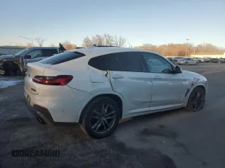 2019 BMW X4 M40i with VIN 5UXUJ5C55KLJ64105, listed as a Copart auction lot 87162014 with 92,946 mi miles and Salvage title. Bid and sale history available at DreamBid. Image 3.
