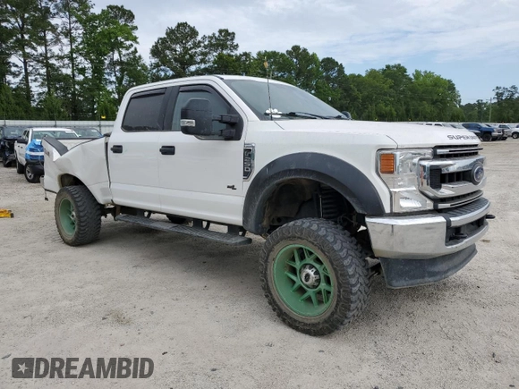 2020 Ford F-250 XL with VIN 1FT7W2B68LEC45808, listed as a Copart auction lot 55674505 with 136,473 mi miles and Salvage title. Bid and sale history available at DreamBid. Image 4.