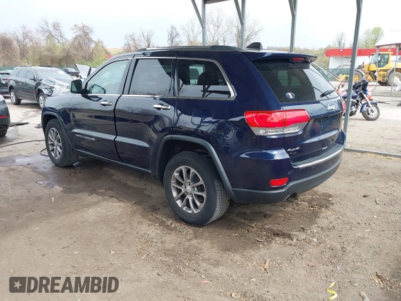 2014 Jeep Grand Cherokee Limited with VIN 1C4RJFBG4EC347208, listed as a IAAI auction lot 41982209 with 124,663 mi miles and . Bid and sale history available at DreamBid. Image 3.