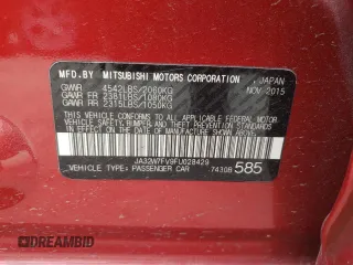 2015 Mitsubishi Lancer Evolution Final Edition z VIN JA32W7FV9FU028429, wystawiony jako Copart lot #52341344 z przebiegiem 49 982 mil mil oraz . Historia ofert i sprzedaży dostępna na DreamBid. Obrazek 12.