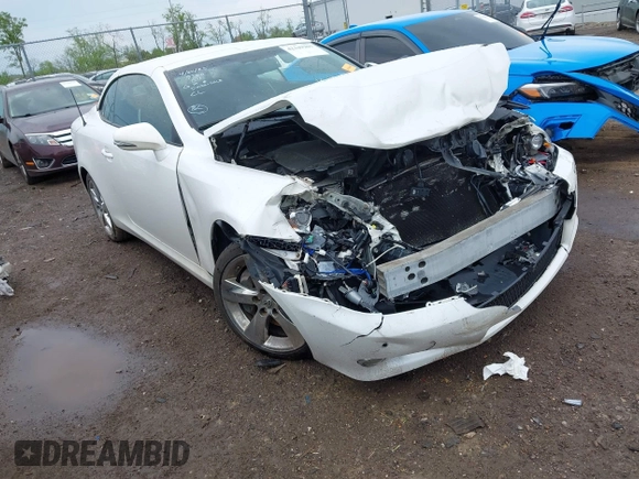 2010 Lexus IS 350 C with VIN JTHFE2C27A2501055, listed as a IAAI auction lot 42149205 with 123,778 mi miles and . Bid and sale history available at DreamBid. Image 1.