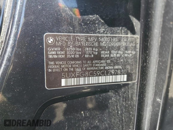2012 BMW X6 50i z VIN 5UXFG8C59CLZ97030, wystawiony jako Copart lot #53632795 z przebiegiem 109 933 mil mil oraz Czysty tytuł • Clean title. Historia ofert i sprzedaży dostępna na DreamBid. Obrazek 13.
